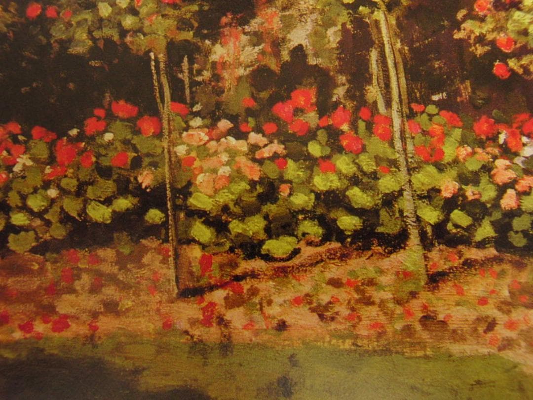 クロード・モネ、「Garden in Bloom」、厳選、希少大判画集・額装画