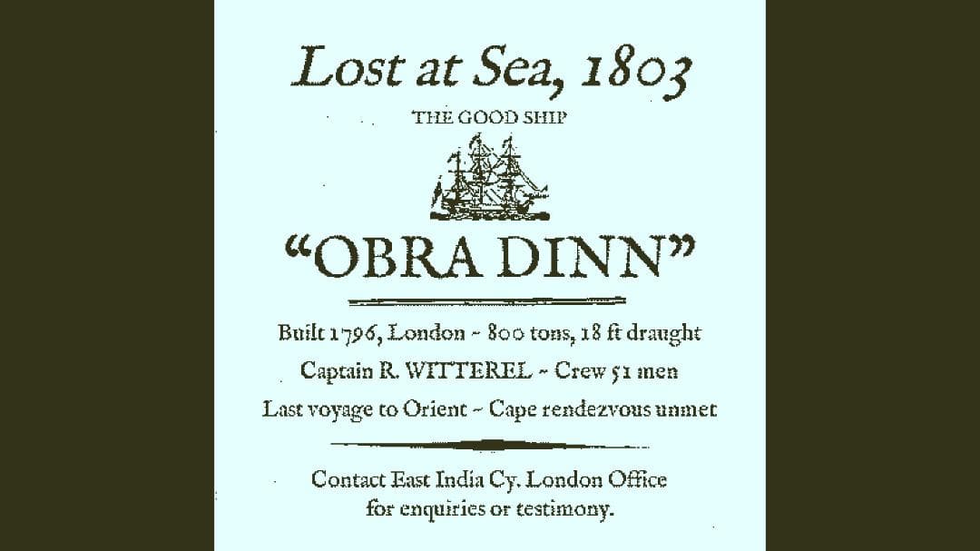 【北米版】Return of the Obra Dinn【Switch】