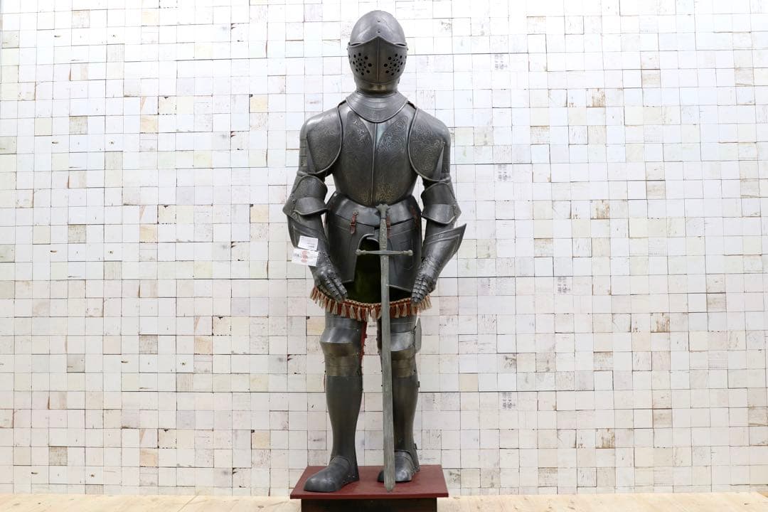 GMFH356○フランス製 アンティーク 甲冑 置物 オブジェ 西洋 195