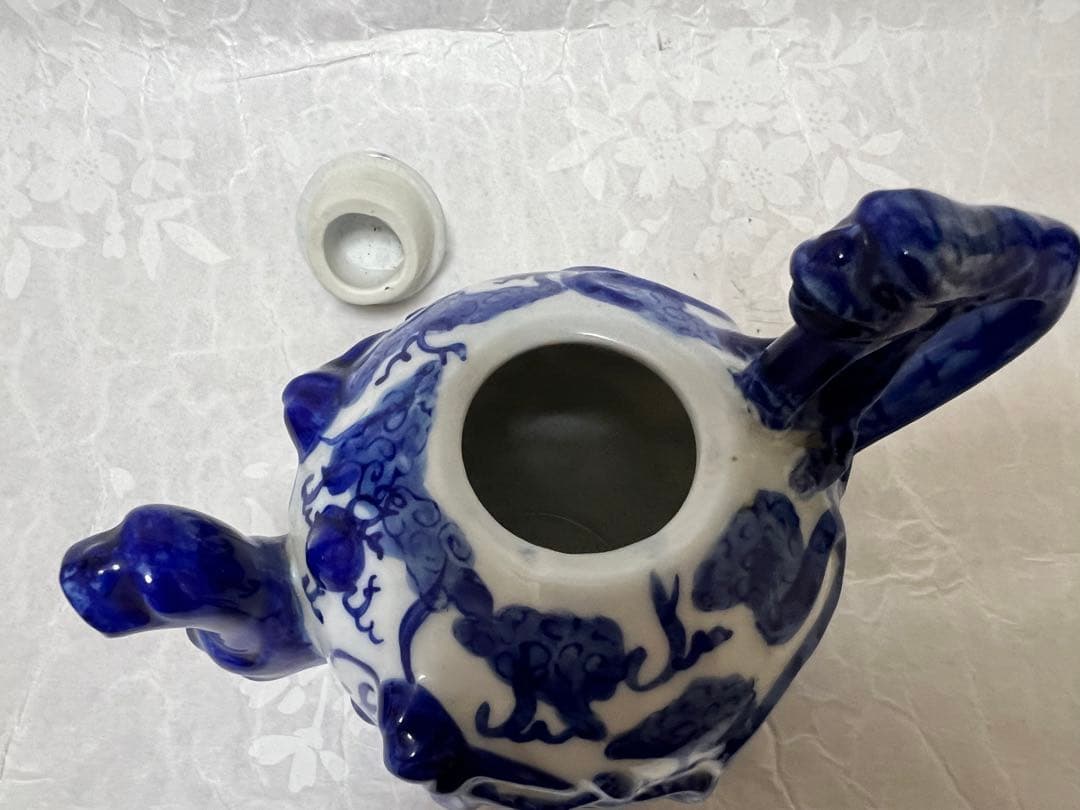 乾隆年製 青雲龍 急須 ■時代旧蔵■時代物・古陶瓷旧家買出品高さ130mm