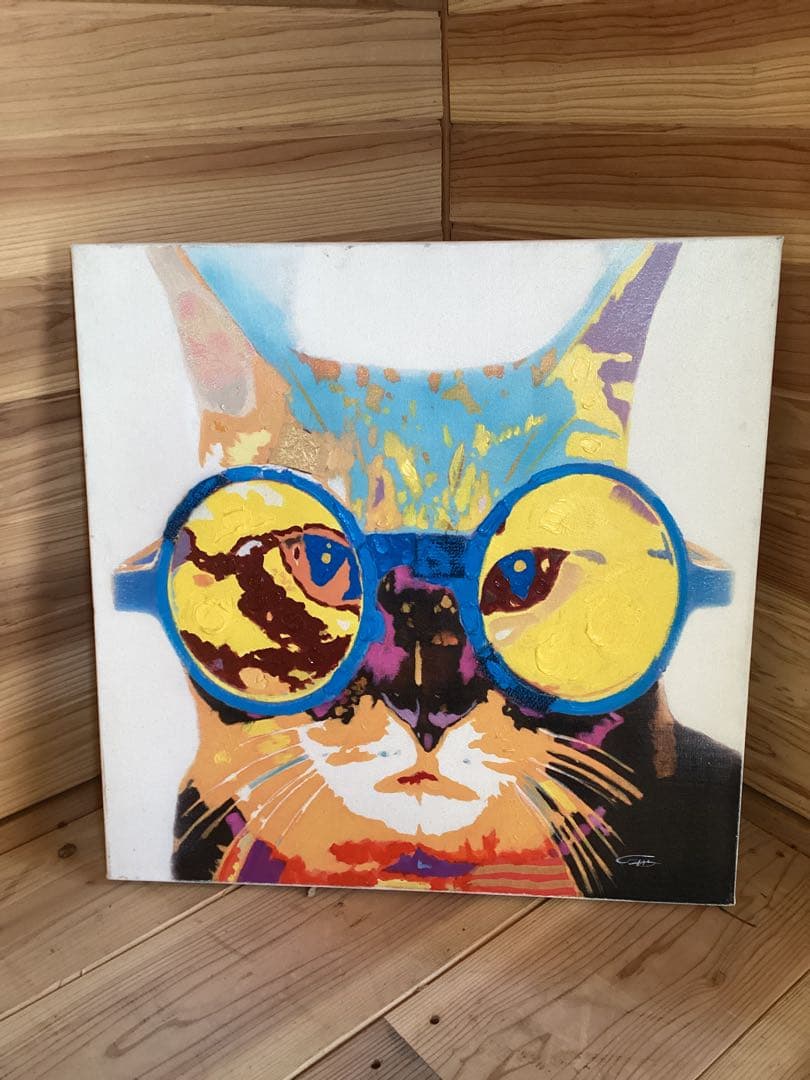 猫　ポップアート　絵画　絵　キャンパスアート