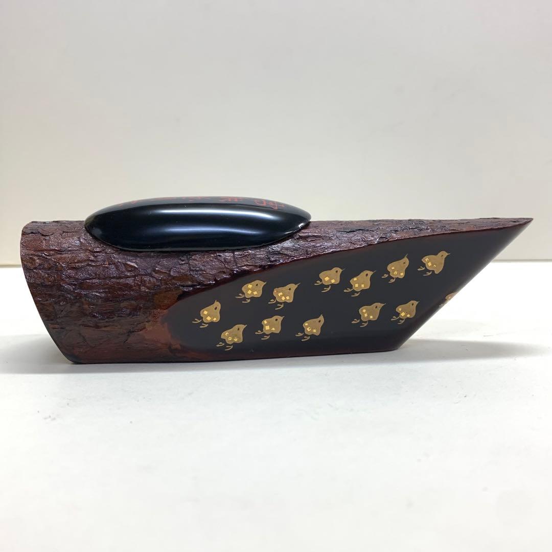 香合 前端春斉 蜑小舟 共箱 千鳥 金 工芸 茶道具 茶の湯