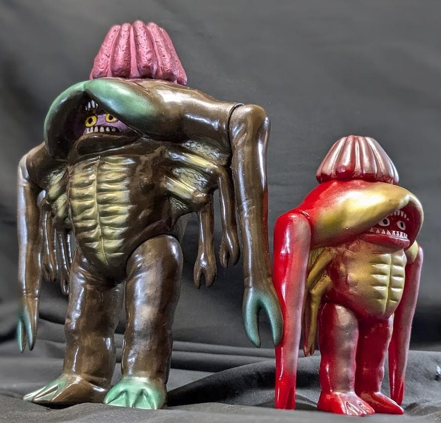 キュドラ「キャプテンウルトラ」登場怪獣（マーミット）ソフビフィギュア２体セット
