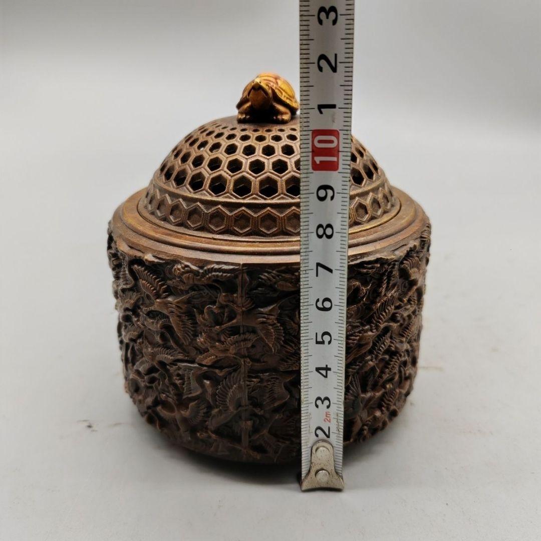 香炉 千亀鶴薫香炉 茶室香炉 香道具 銅製品 装飾品 工芸品 置物