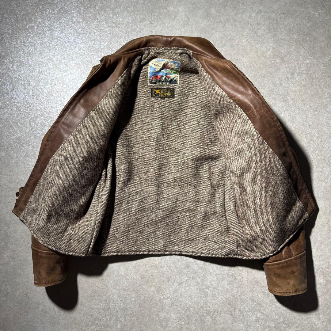 ジャケット・アウター AERO LEATHER Halfbelt leather jacket