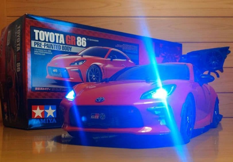 田宮模型 GR86(LEDライト付)＆プロポ＆バッテリー充電器セット　未走行品