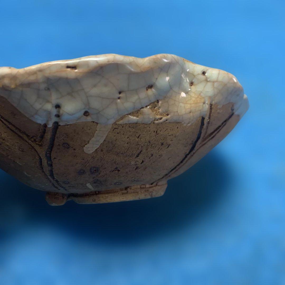 【楽山焼】　蟹　お皿　小物入れ　器　菓子皿❓小皿　アンティーク　楽山焼き