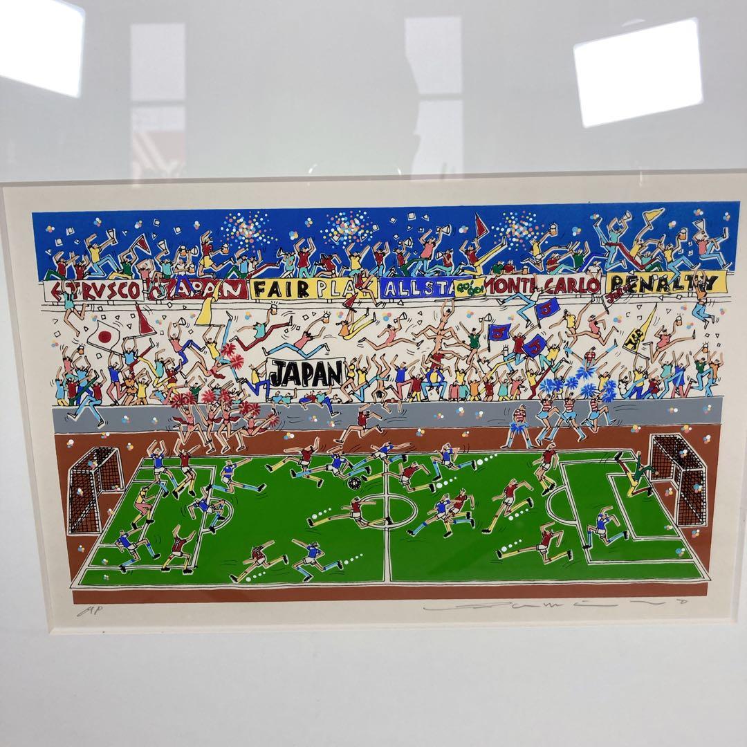 角谷泰人　サッカー シルクスクリーン　AP キックオフ　JAPAN 日本代表