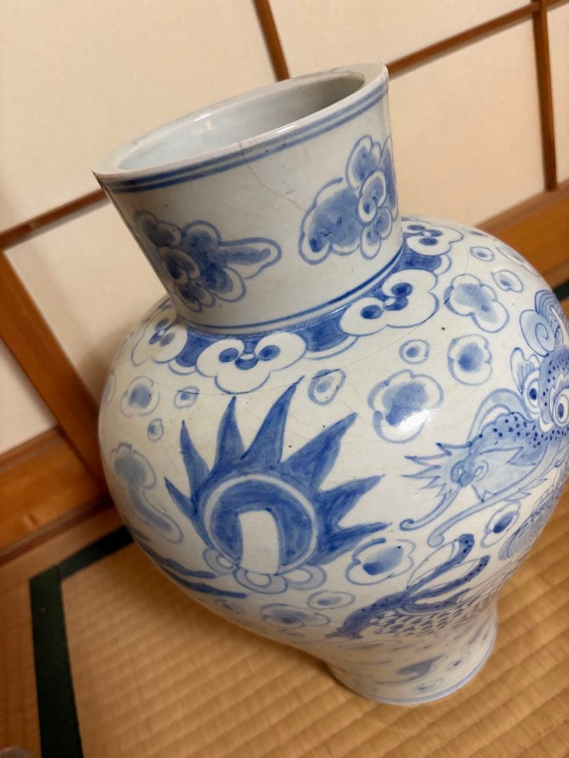 龍　壺　置物