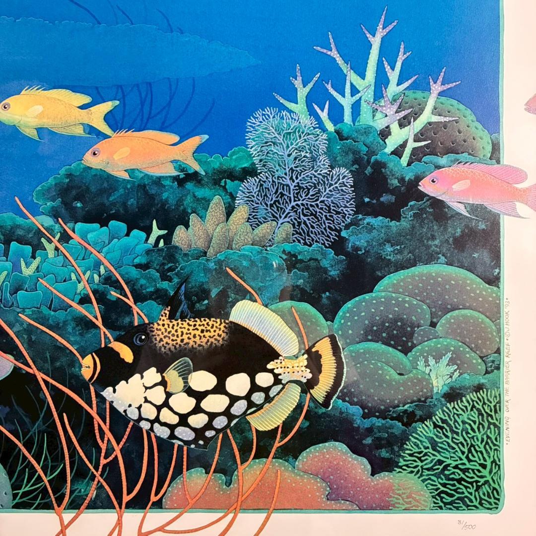 美品 ジョアン・フック「EVENING OVER～」超特大ジクレー 直筆サイン入