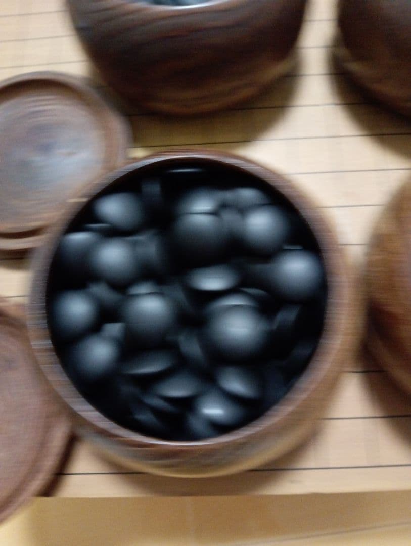 囲碁 木製碁石セット 黒白碁石付き