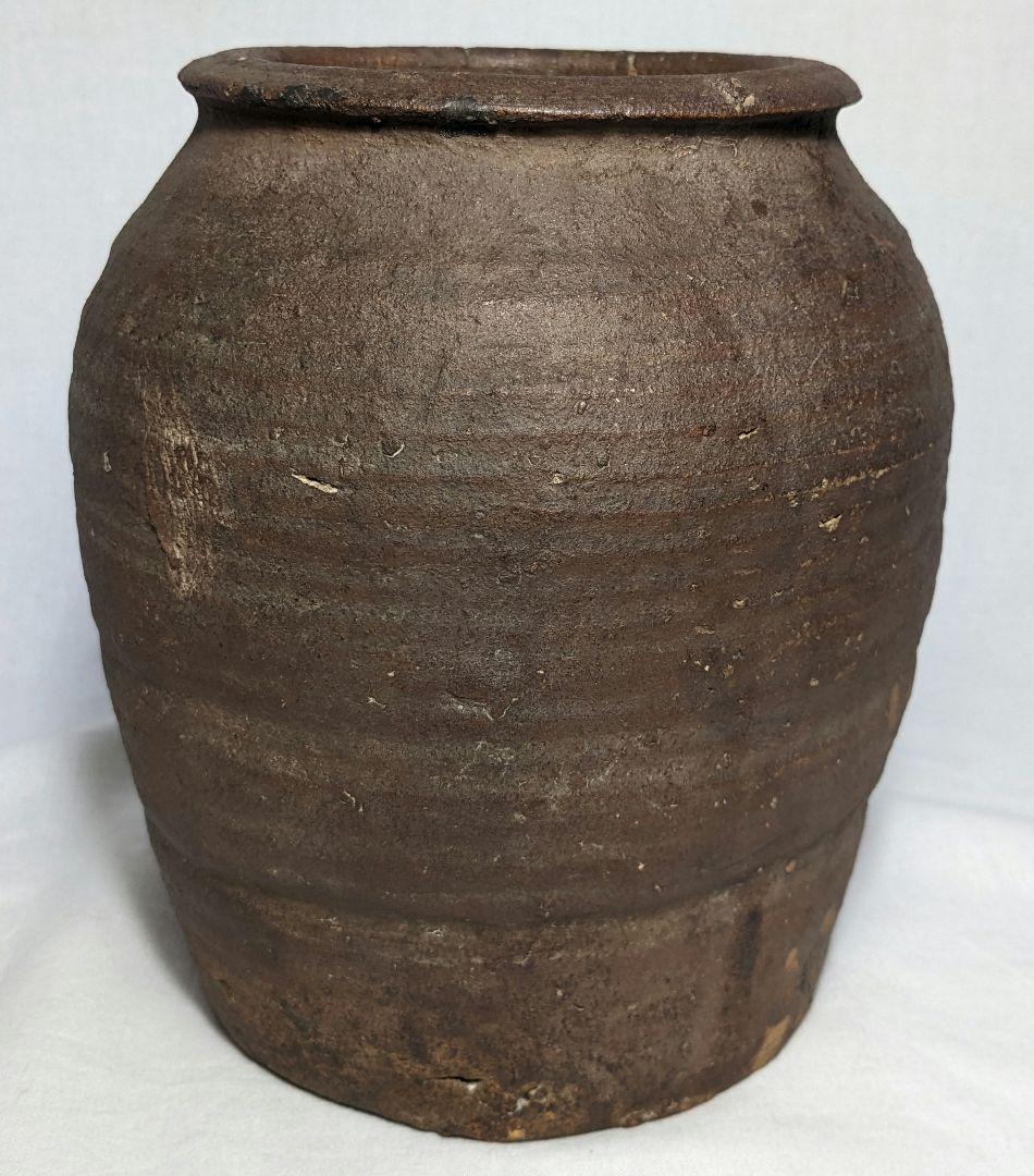 江戸中期 古越前 壺 越前焼 壷 置物 骨董品 種壺 コレクション アンティーク
