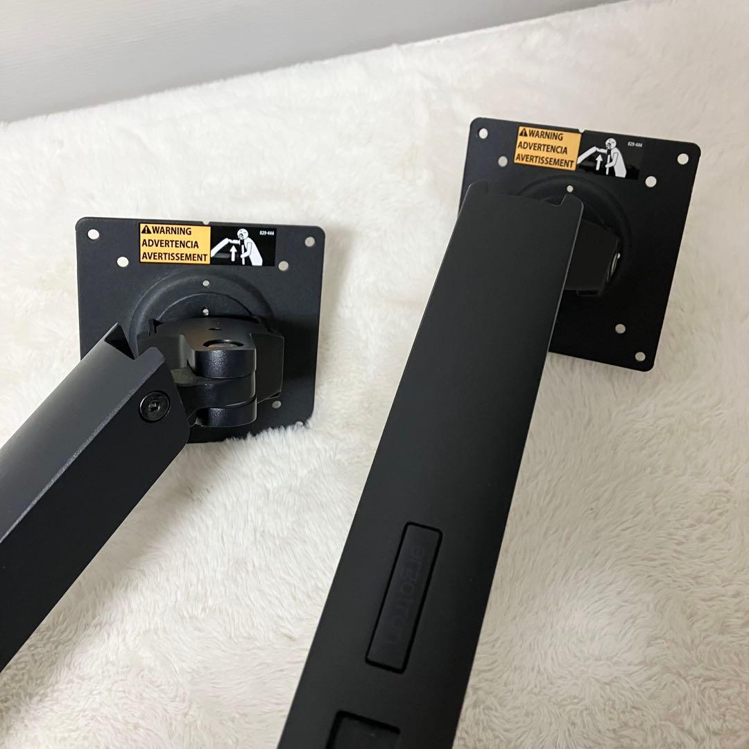 エルゴトロン デスク デュアル モニターアーム 横型 2画面 27インチ 黒