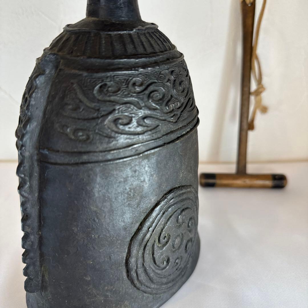 吊鐘　古銅 釣鐘 金属 工芸品　骨董　古道具　青銅器