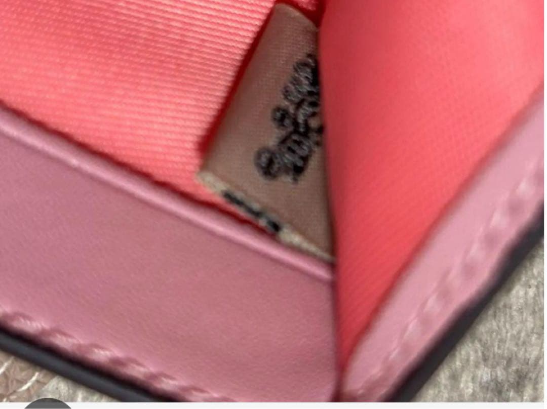 COACH 二つ折り財布 ブラウン ピンク