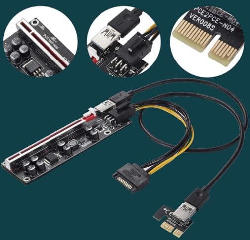 VER009S Plus PCI-E PCI Express 1X~16X 6個