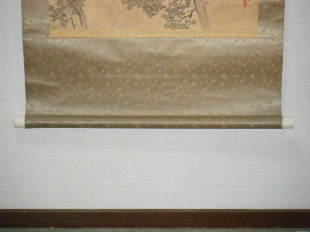 掛軸　山水図　逸品　合箱入　K89