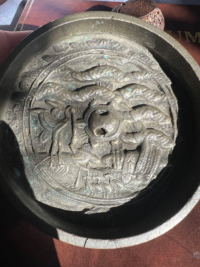 時代 古鏡/中国古玩 中国美術 銅製 銅鏡 骨董品 時代品 美術品 古美術品