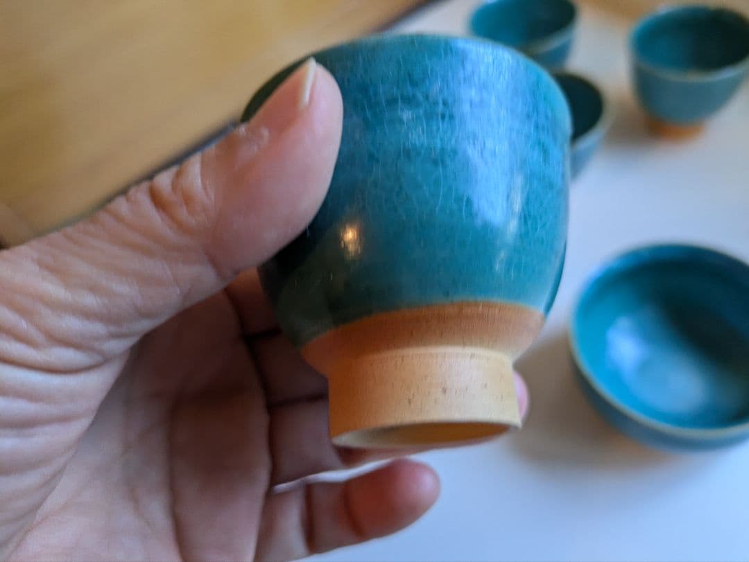 トルコブルー　やちむん　茶器セット　煎茶