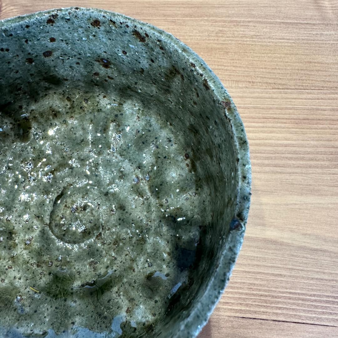 1点物　やちむん　沖縄 大嶺工房　大嶺實清 作　灰釉抹茶茶碗