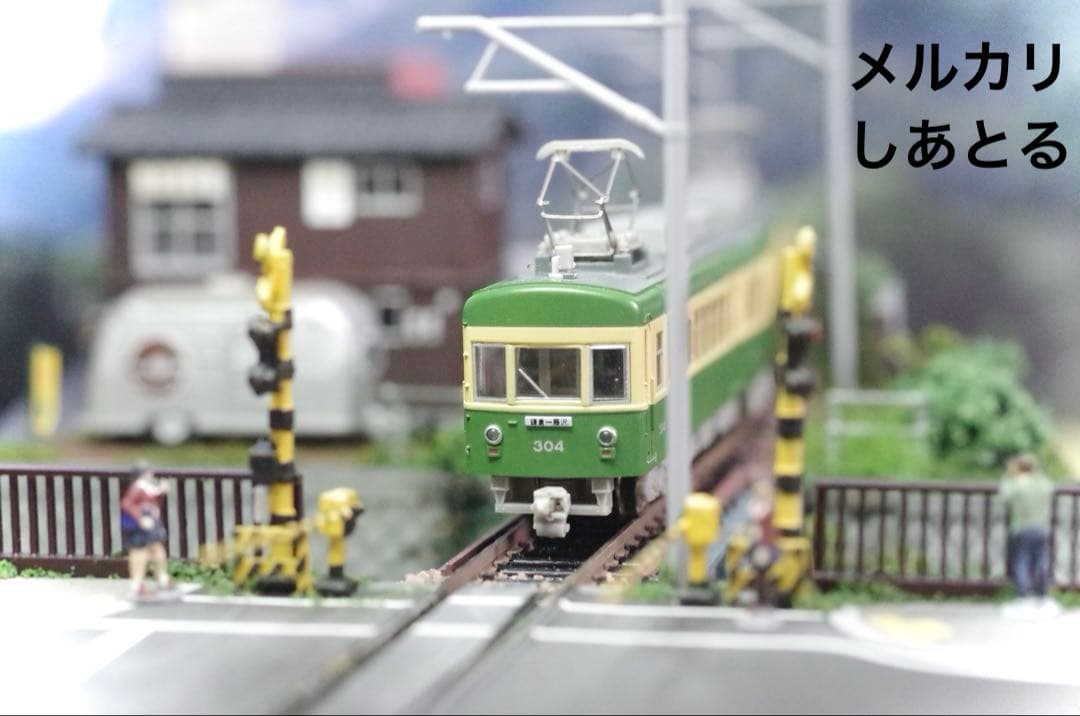 江ノ電 七里ヶ浜 行合川鉄橋 鉄道ジオラマ 展示台 ジオコレ 鉄橋模型 nゲージ