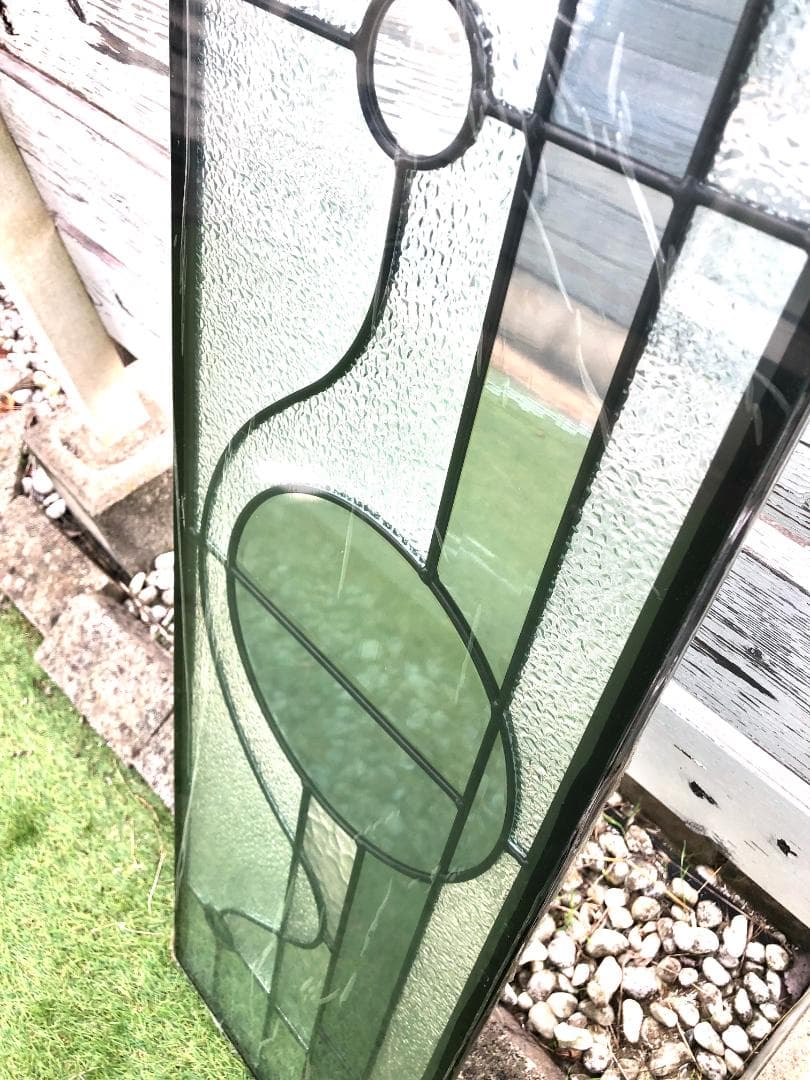 大型 ステンドグラスパネル 三重構造 高性能 住宅 玄関ドアリフォーム用 DIY