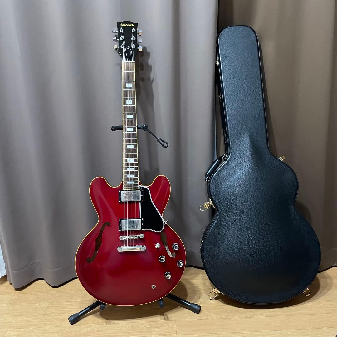Edwards E-SA-125-LTS セミアコースティックギター 赤