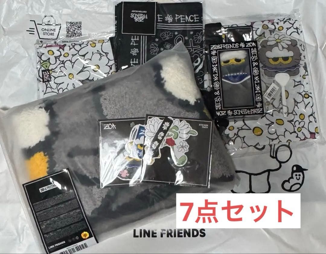 ZO&FRIENDS ポップアップ ZOAラグ ぬいぐるみキーリング 7点