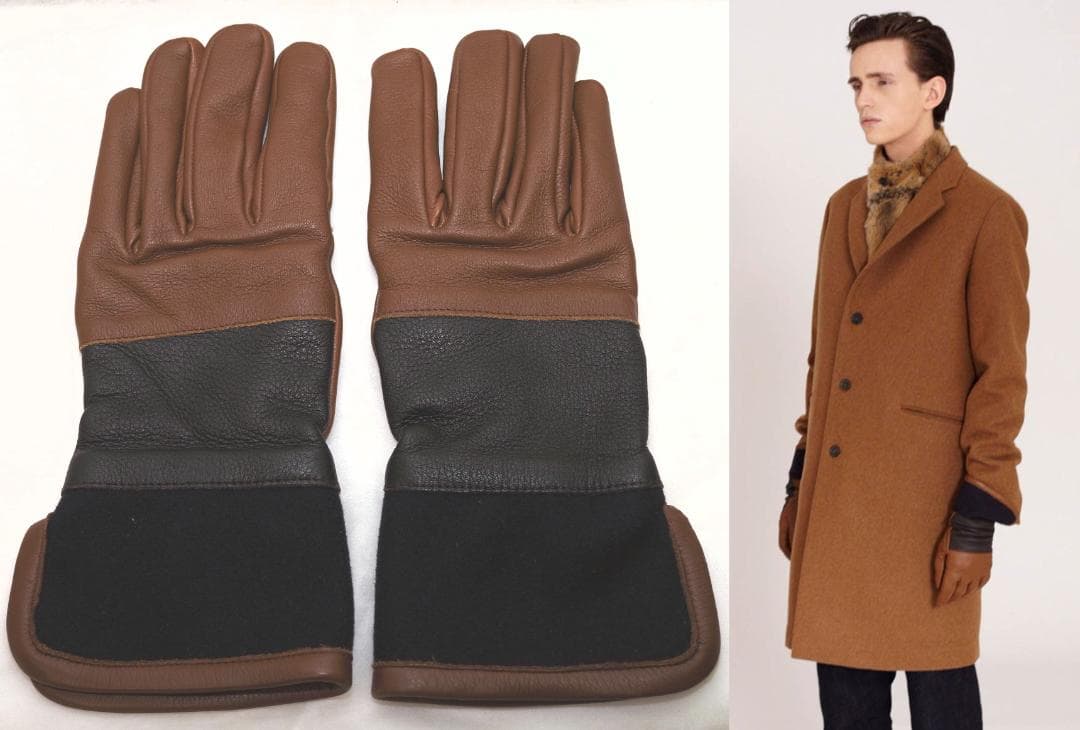 marni マルニ 12AWカシミアライナー鹿革グローブ9 手袋