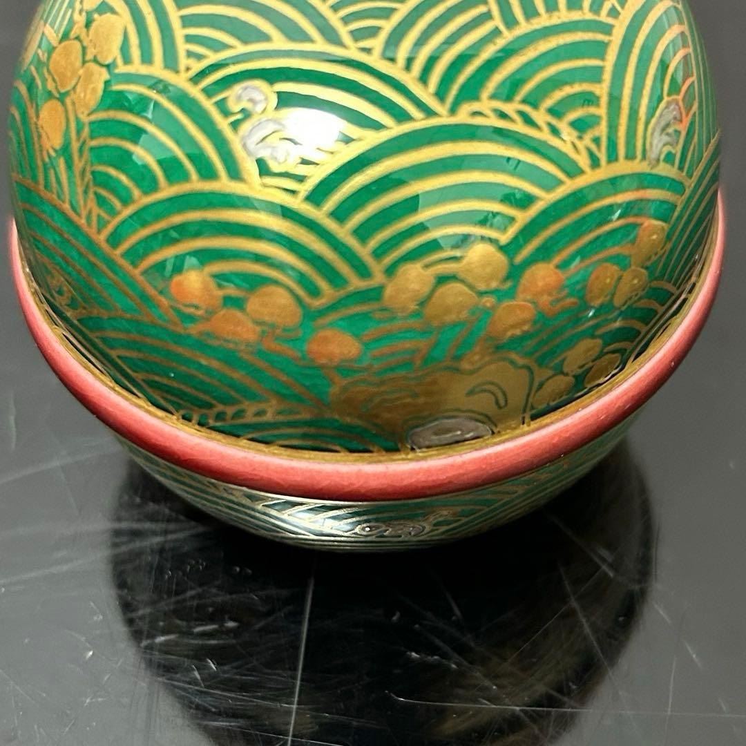 翠嵐　青交趾鈴香合　茶道具懐石茶箱鵬雲斎坐忘斎淡々斎即中斎七事式而妙斎水指棗茶碗