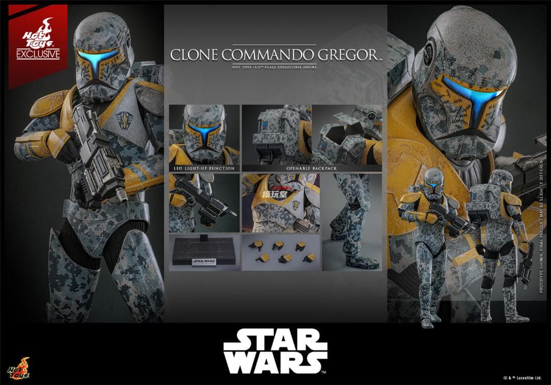 ホットトイズ1/6スター・ウォーズ クローン・コマンドー・グレガー TMS155