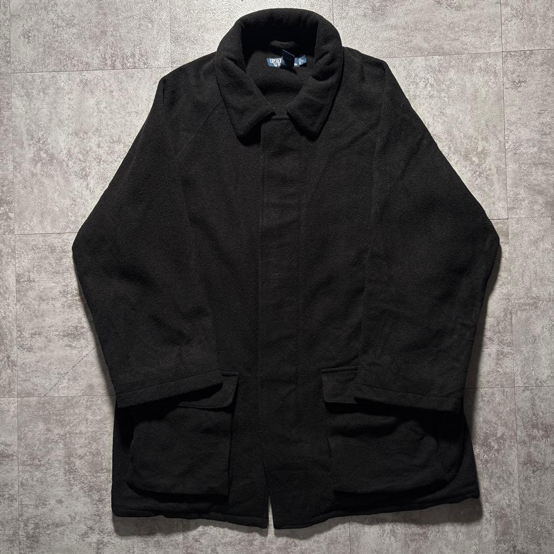 90s ラルフローレン　ウールコート　ブラック　ヴィンテージ　ビンテージ　L