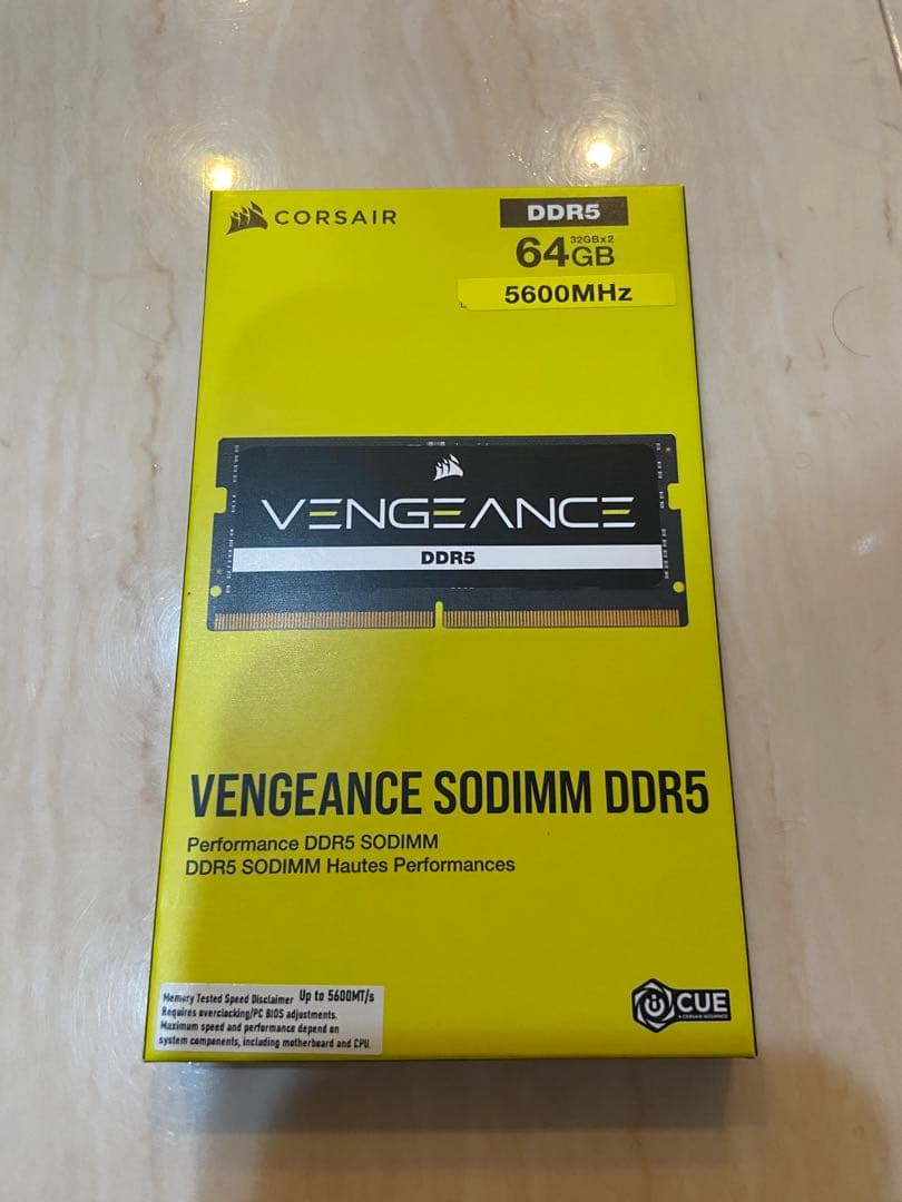 メモリー CORSAIR DDR5-5600MHz CMSX64GX5M2A5600C48