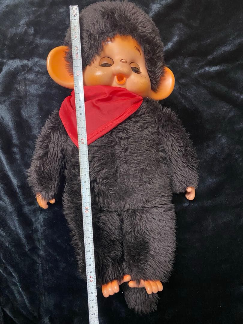 モンチッチ ぬいぐるみ 大きいサイズ 赤いスカーフ付き