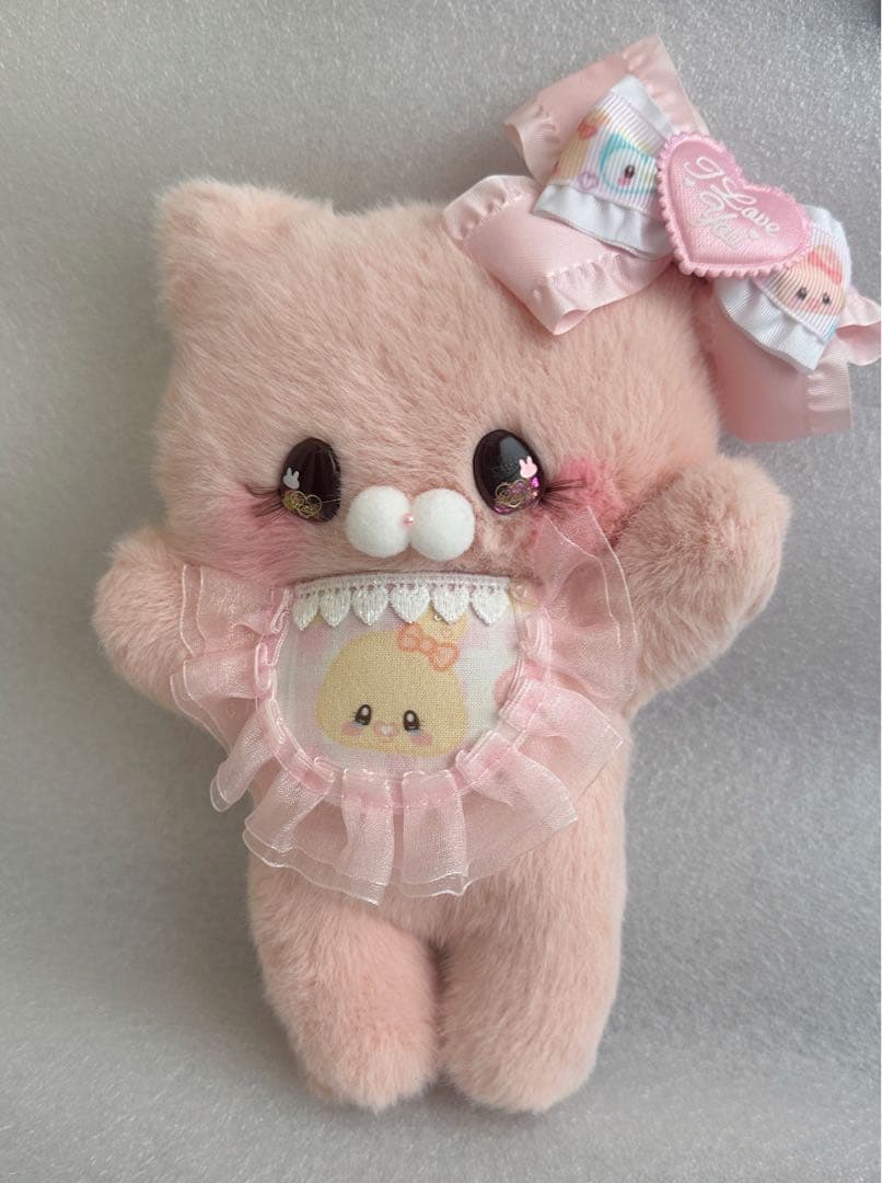 preamサンリオ 猫 作家 テディベア ハンドメンド ぬいぐるみ 羊毛フェルト