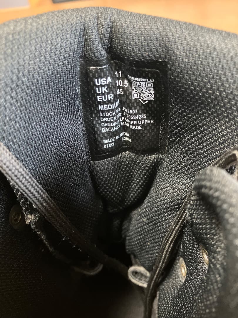 Merrell モアブ3 タクティカル　黒 ジップ　ウォータープルーフ