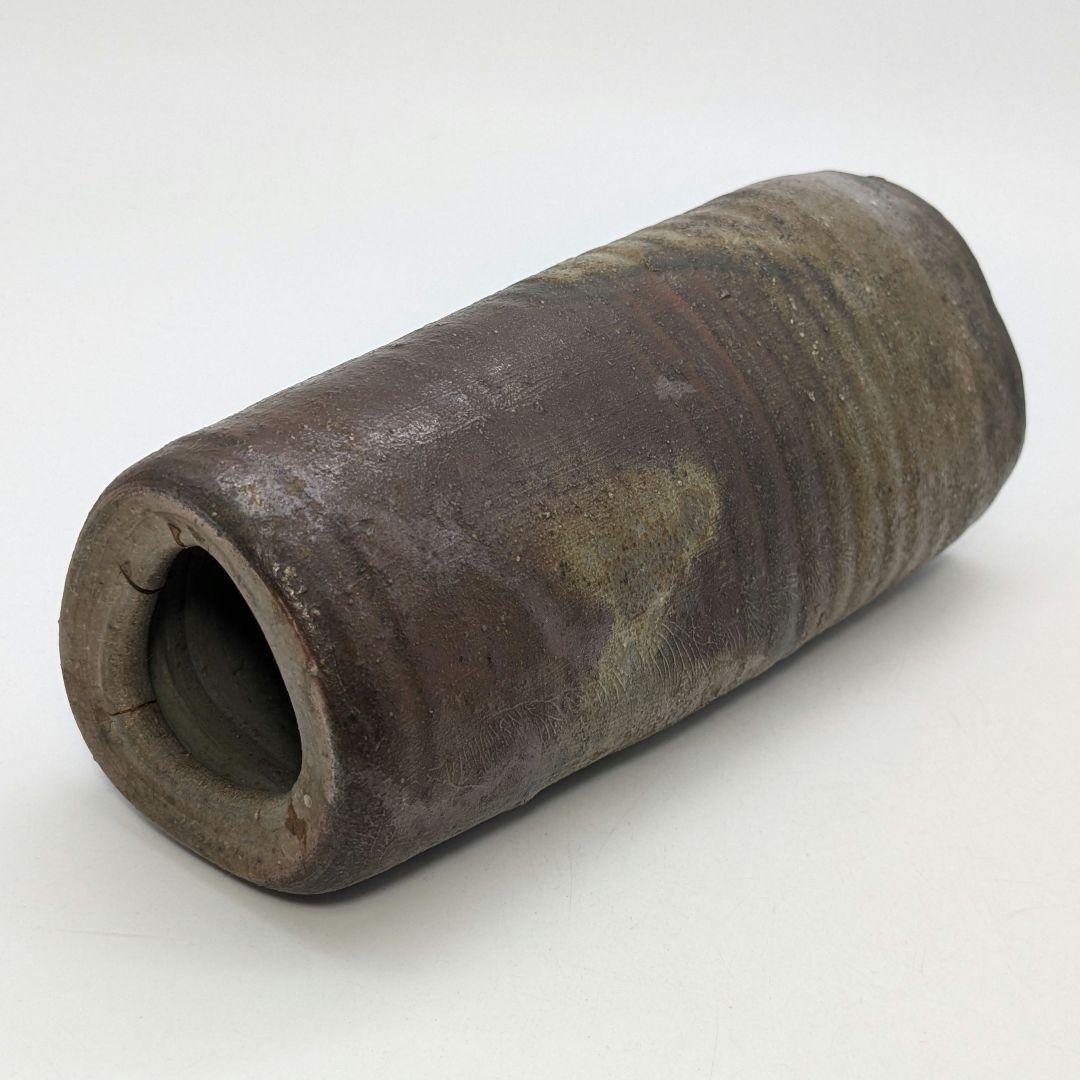 岡山県重要無形文化財 山本雄一 備前焼 三角花入 花瓶 花器 フラワーベース