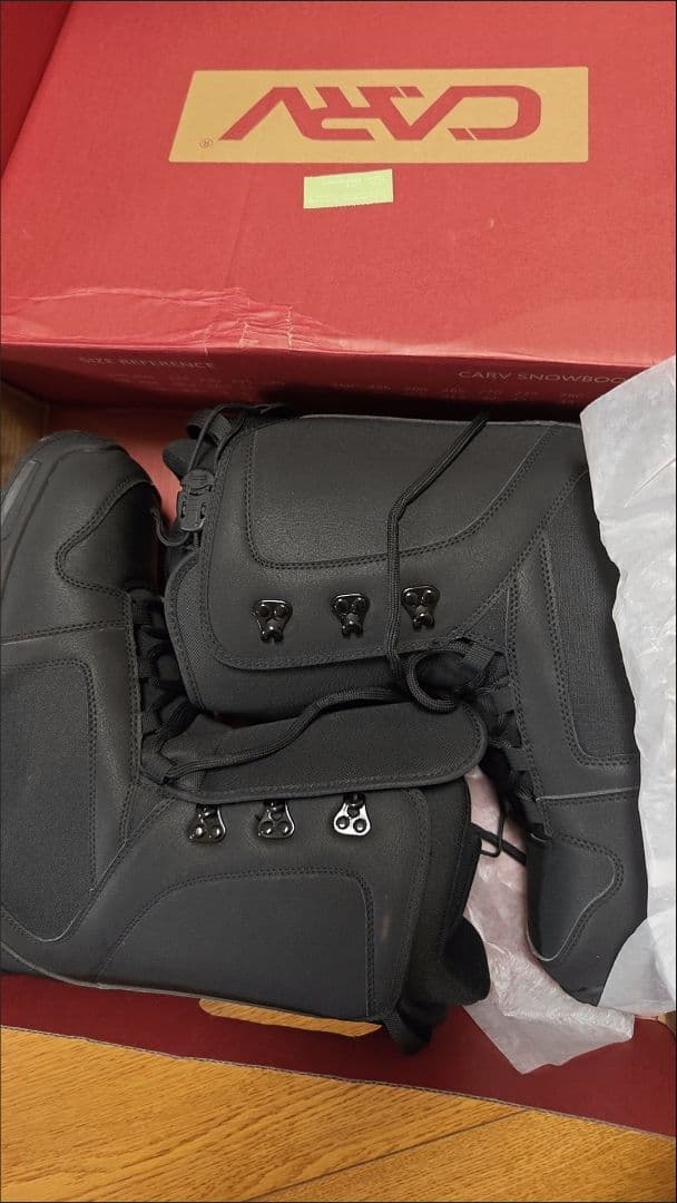 [ミニオン]新品 ブラック スノーボードブーツ 25/25.5cm