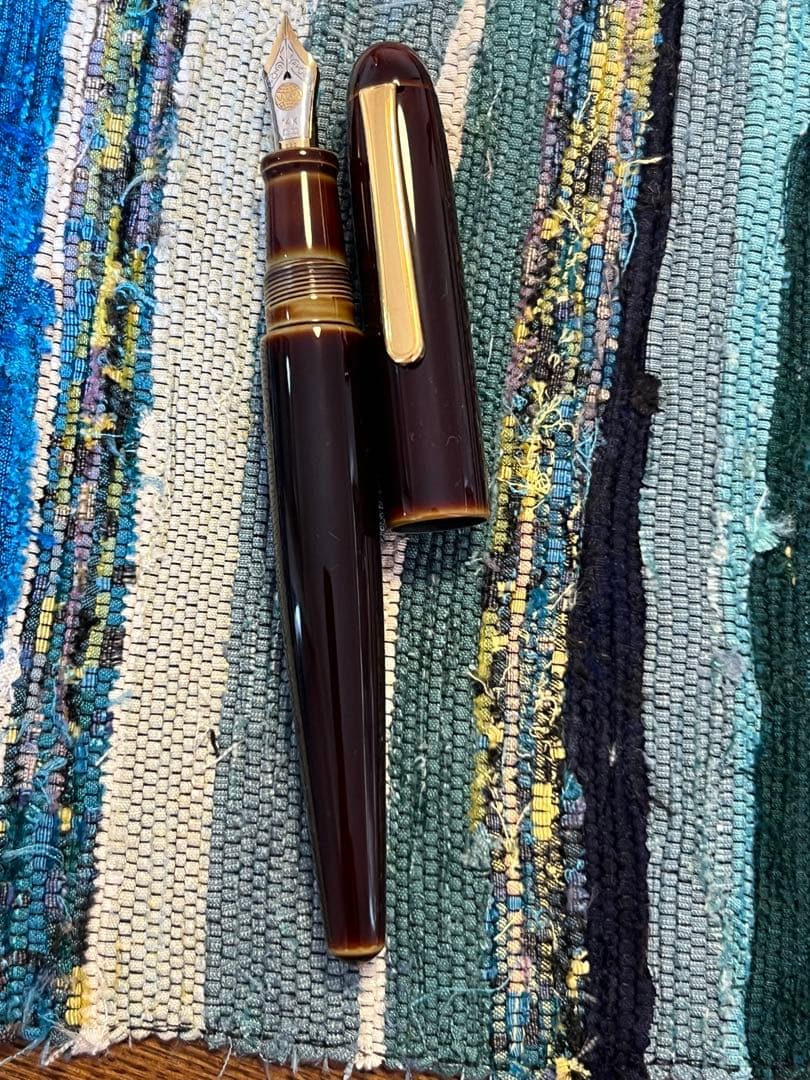 中屋万年筆 碧溜塗り