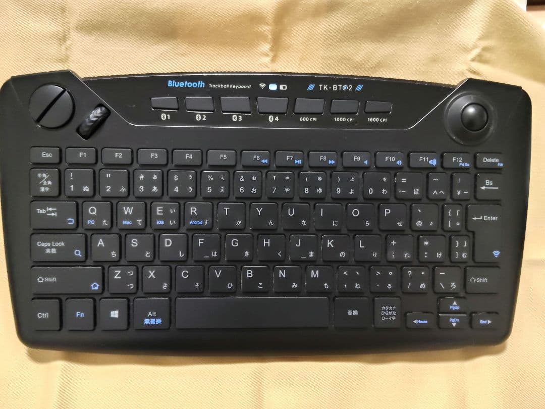 MIYOSHI トラックボール内蔵 Bluetoothキーボード