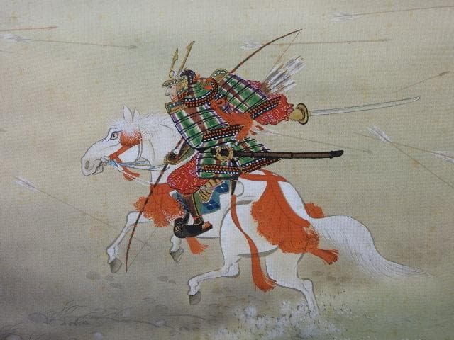 軸　合戦図　作者不明　保存箱　MA668