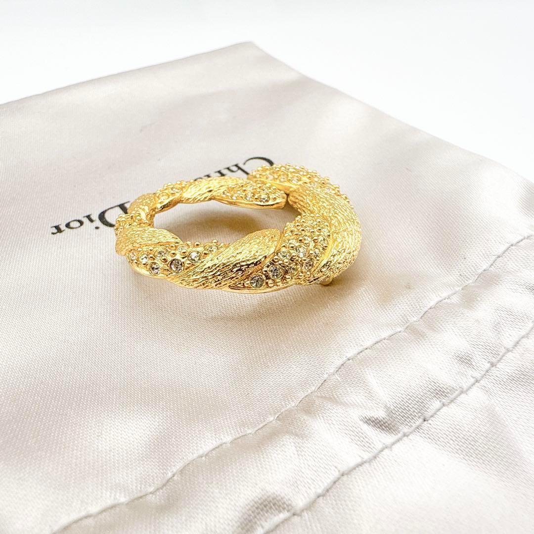 2696 極美品✨Dior　ブローチ　CD　ロゴ　希少　刻印