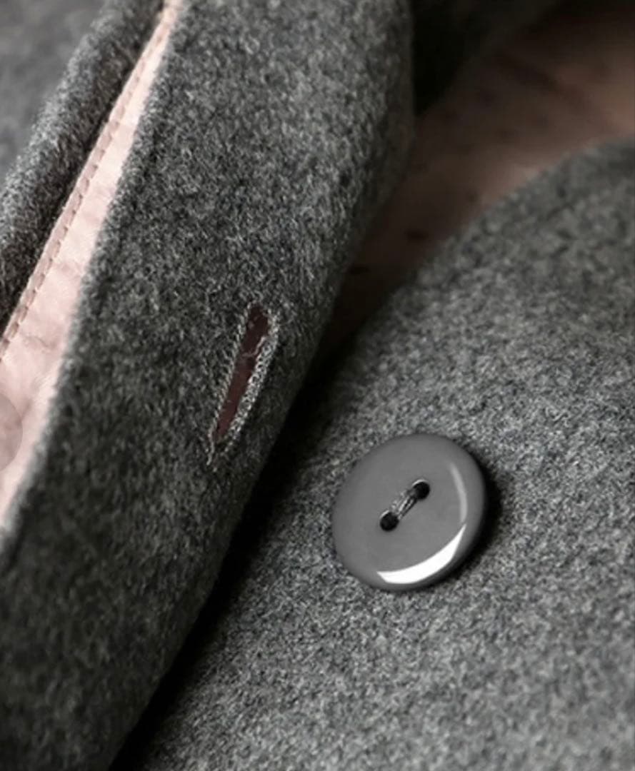 RUIRUE BOUTIQUE バックリボンフィット＆フレアウールコート　S