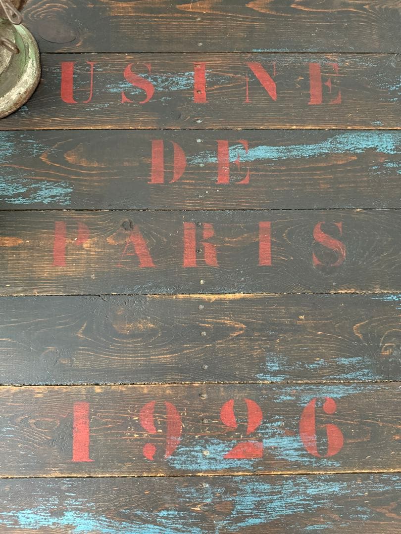 【英国買付・希少】ペイント天板 × SINGER脚 アンティークテーブル