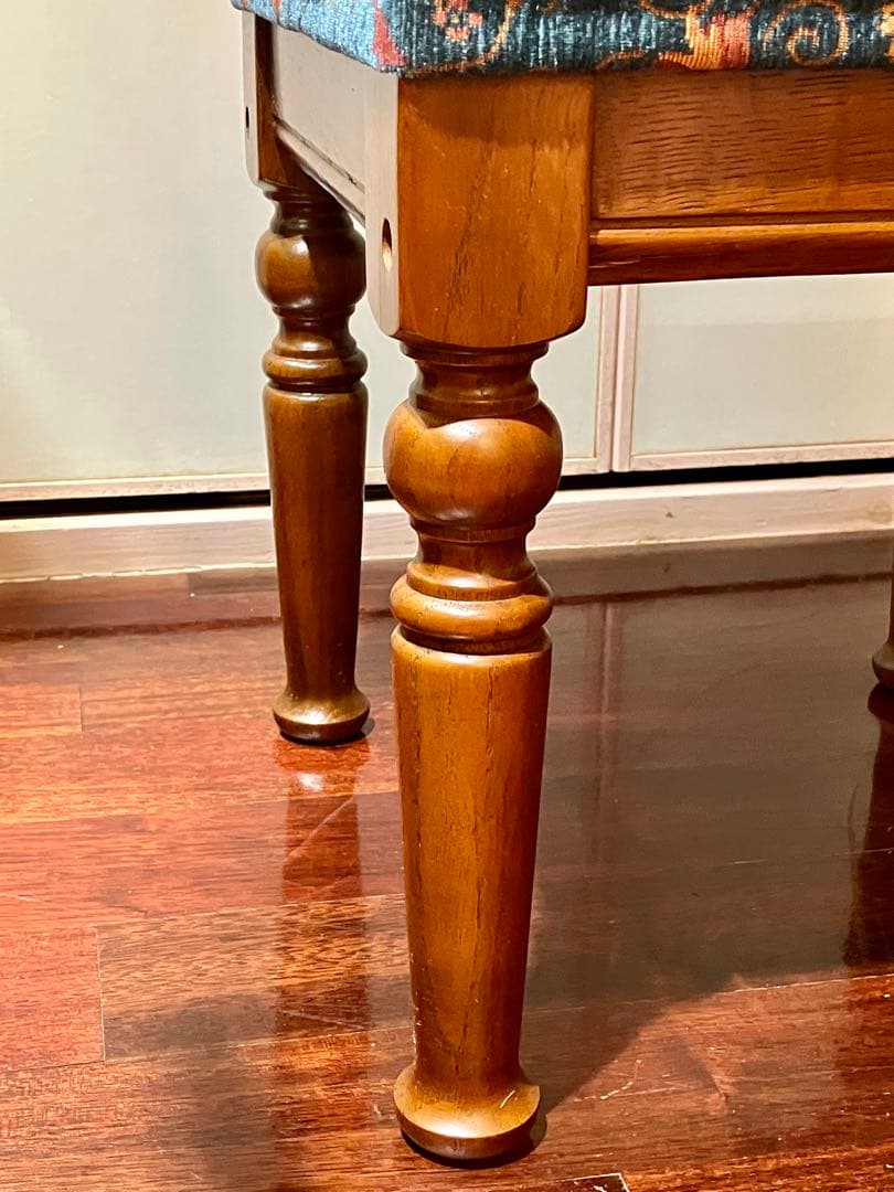 カントリーハウス 英国カントリー オーク材スツール 布張り 三越ブルージュ