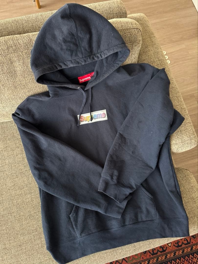 supremeシュプリームボックスロゴ フーディ box logo bright