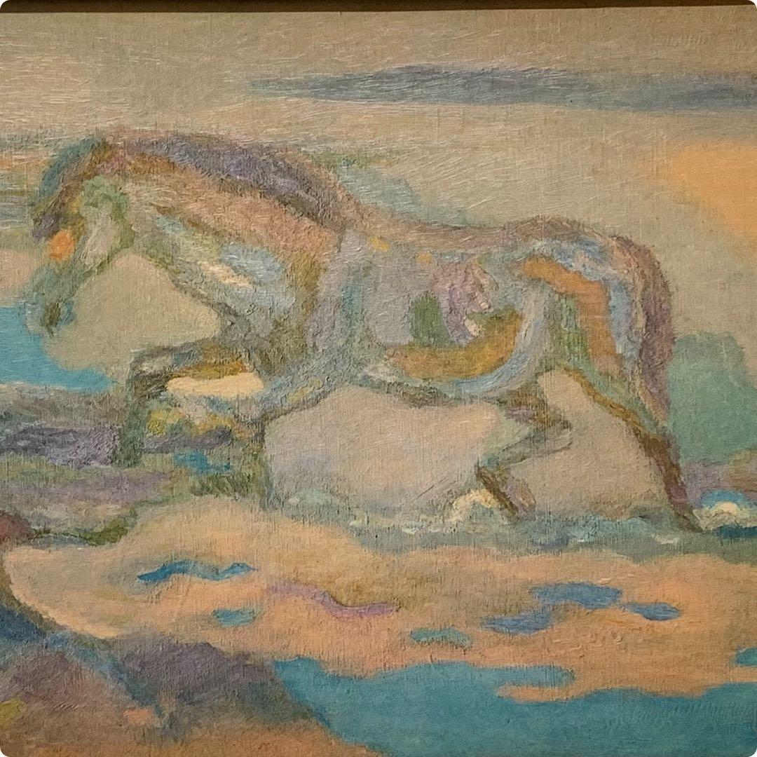絵画　工芸画　坂本繁二郎（さかもとはんじろう）『みづよりあがるうま』66/100
