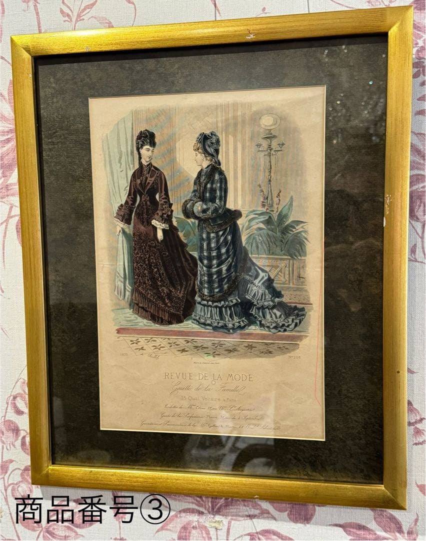 REVUE DE LA MODE 印刷物 1875 年 【商品番号③】