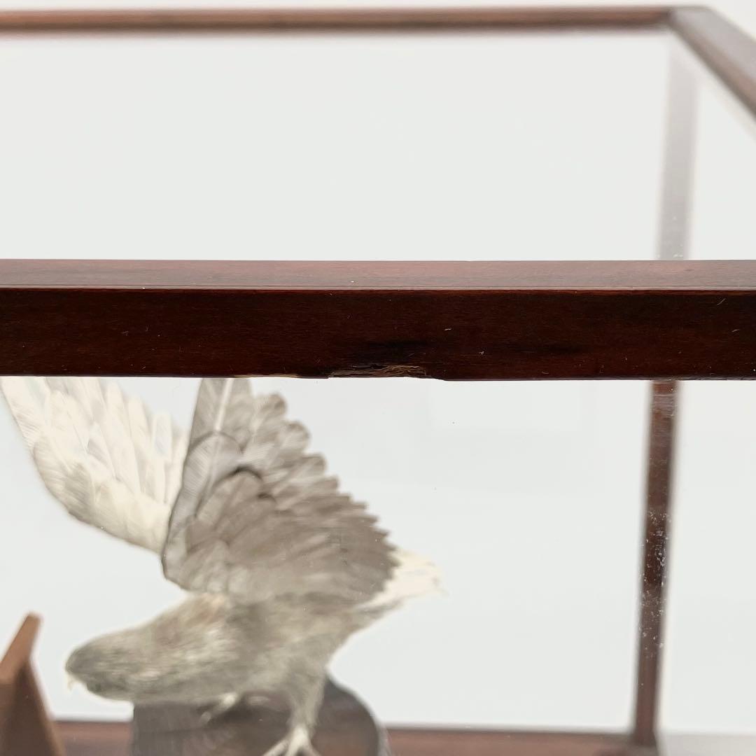 純銀 白鷹 光則作 純銀製置物