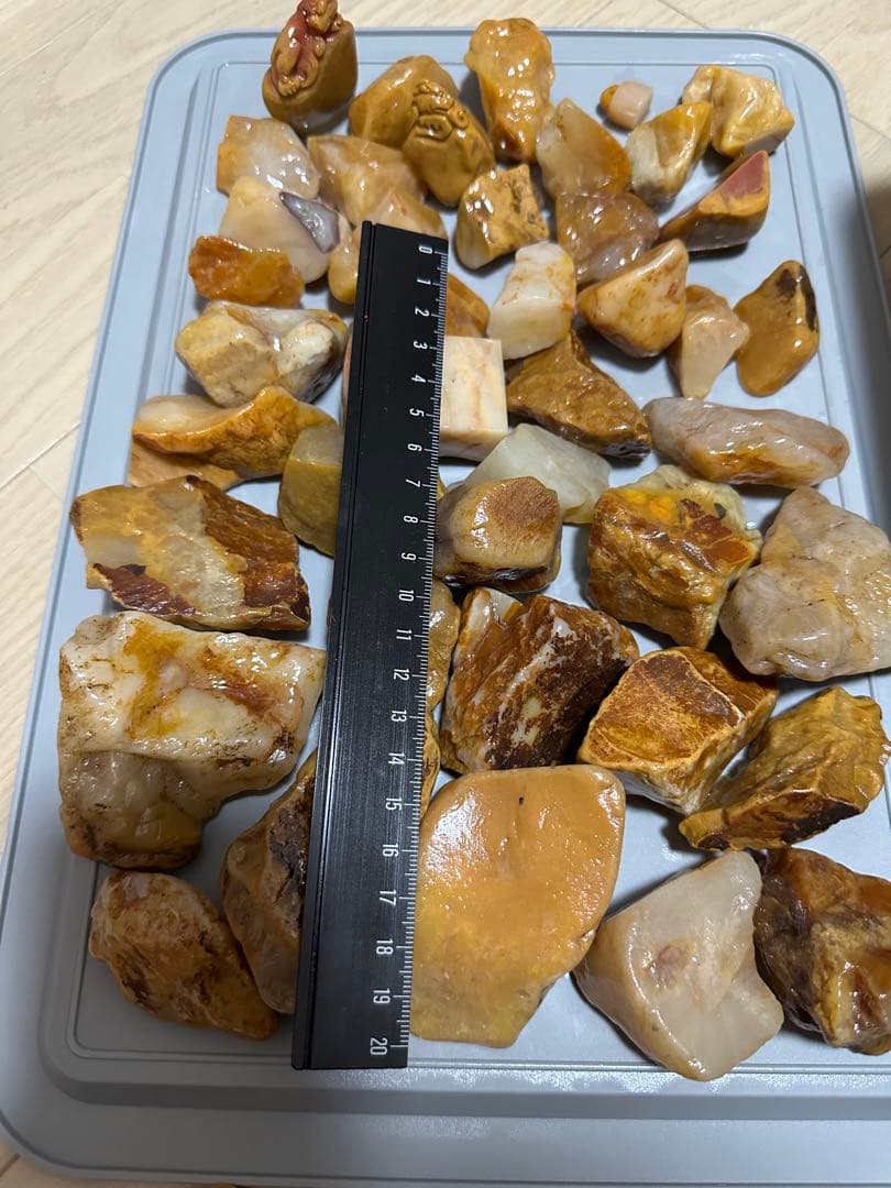 200個　田黄石皮付原石　篆刻　印材　印石　彫刻落款　遊印書道